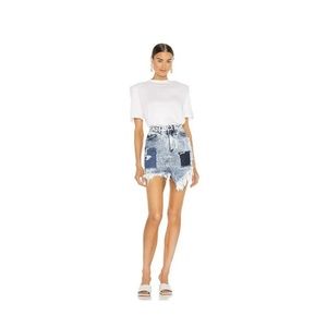 Retrofēte Irene acid wash denim skirt